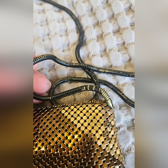 Vintage DELILL Chain Mesh Metal Bag Clutch/Shoulder.Art Deco.Bronze/gold/silver - Picture 15 of 15